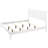 King Size Bed With Geometric Nuance - White Finish & Softly Curved Headboard For Elegant Bedroom Theme-15094780