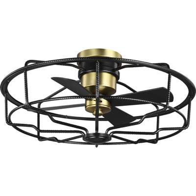 Ventilateur de plafond Loring à 4 pales de 32,9 pouces avec cage