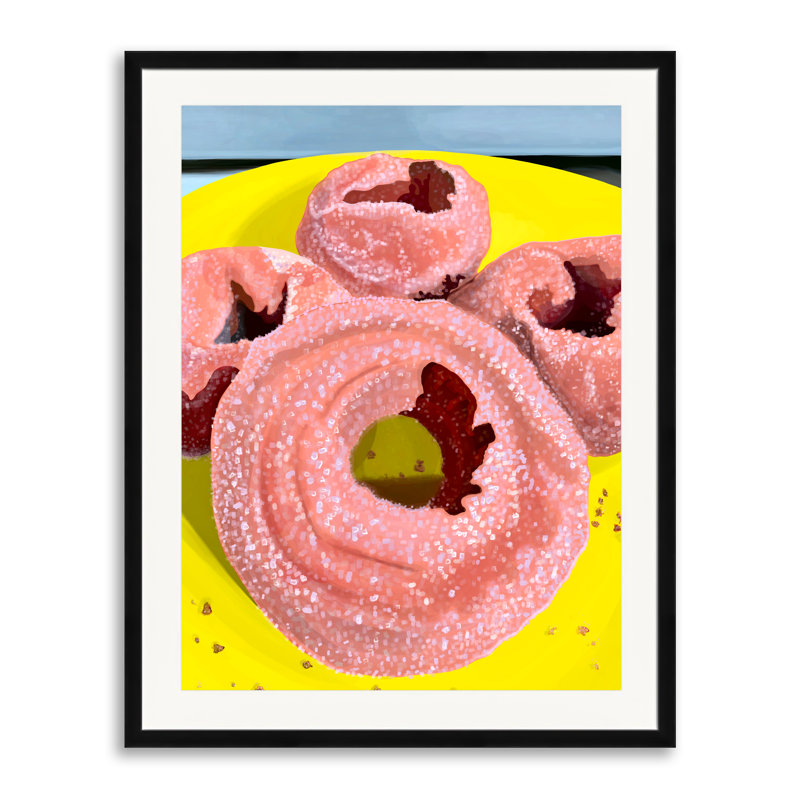 Sugar Donuts Print by Evan Sklar, Black Framed Paper, 31.25" H x 25.25" W
