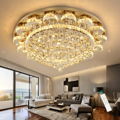 Luxury Chandelier For High Ceilings Gold