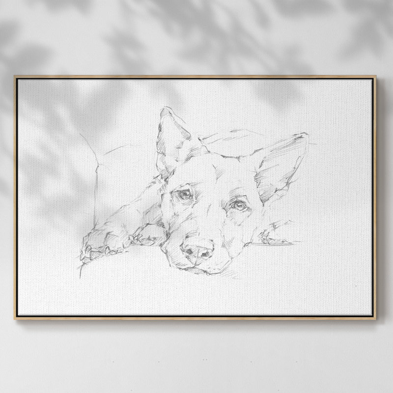 Lazy Dog IV, Bois naturel, H 27 po x l 41 po x P 2 po