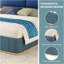 Très grand lit plateforme tapissier avec panneau, cadre de lit plateforme avec coins arrondis doux anti-collision, stable et sans sommier, assemblage facile, bleu-1725307969-1725307981