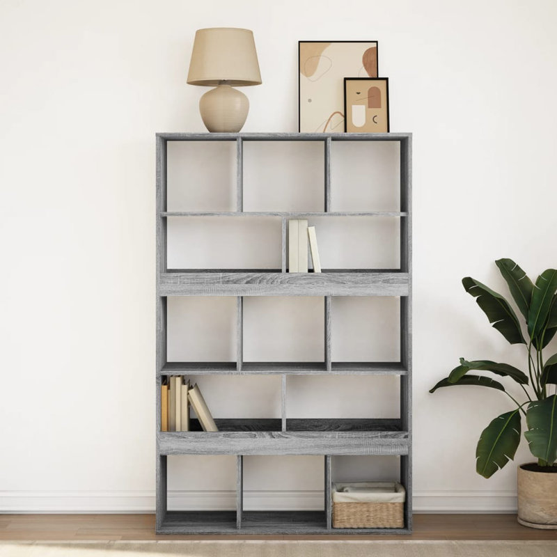Bibliothèque moyenne vidaXL, Chêne sonoma, (5 tablettes) H 61,6 po x l 39,4 po x P 13 po