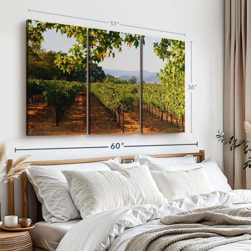 " Napa Vineyard Sunset ", 36" H x 57" W x 1.25" D
