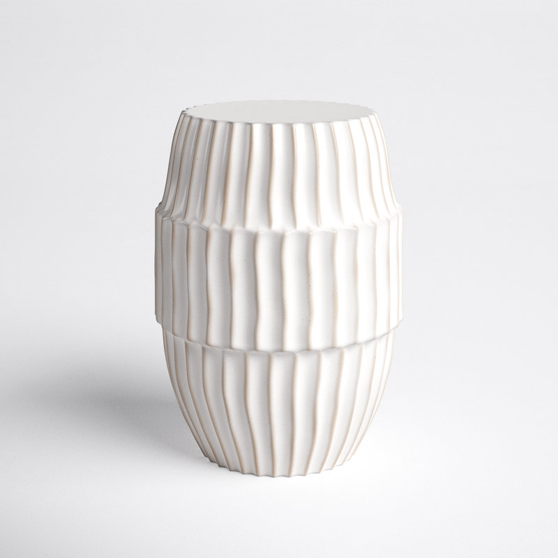 Waneka End Table, White Ombre