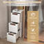 Inbox Zero 1 Pcs 3-drawer Narrow Rolling Storage Cabinet With Pull Handles Built-in Wheels