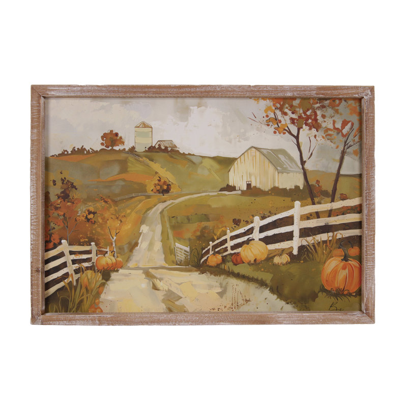 MDF, art mural ferme citrouille, décoration murale, brun, bois, mur, salon, récolte d'automne, art mural