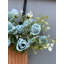 Arrangement floral d'hortensia artificiel printemps-été pour porte d'entrée, verdure, feuilles d'eucalyptus, centre de table pour bureau à domicile, décoration de fête de mariage