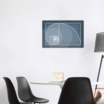 Fibonacci Sequence Spiral - Wrapped Canvas Print