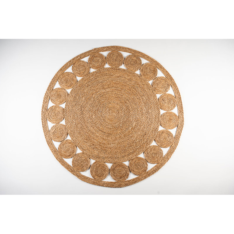 Round Geometric 120cm X 120cm Area Rug