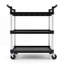 Tool Trolley 3 Tier Rolling Storage Cart Multi-functional Workplace Black
