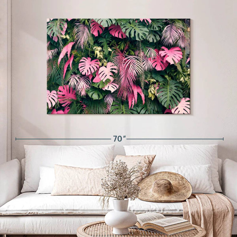 Harnek rose d'été Monstera, H 32 po x l 48 po