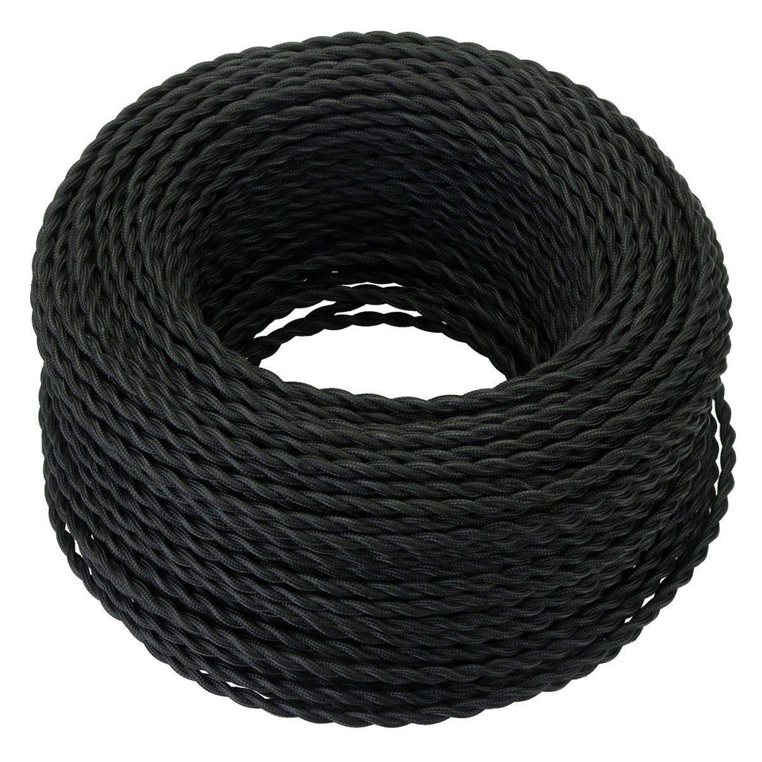 Ancier 3Core Twisted Vintage Coloured 0.75Mm Braided Fabric Flexible Electrical Hight Quality UK Lighting Wire Cable