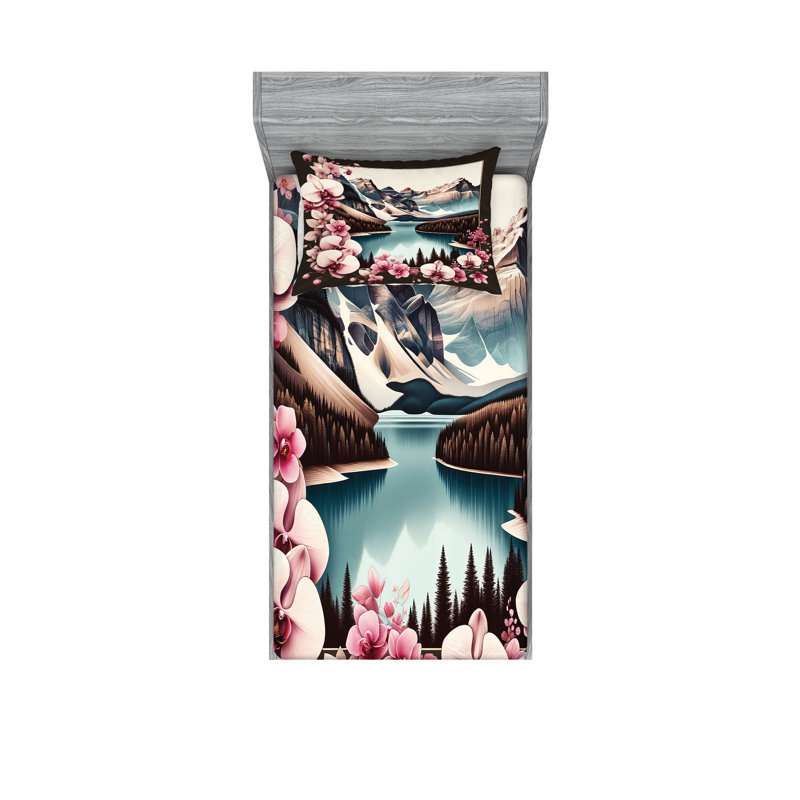 Microfiber Sheet Set, Twin Sheet Set with 1 Pillowcase