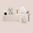 39.37"Cream-Style Slim Retractable Solid wood Vanity