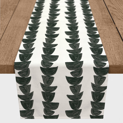 Monochromatic Stacked Bowls Table Runner