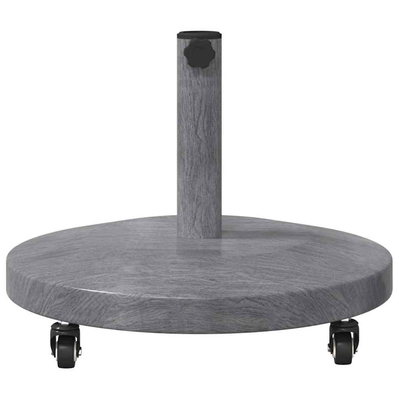 Steel Umbrella Base, Dark Wood