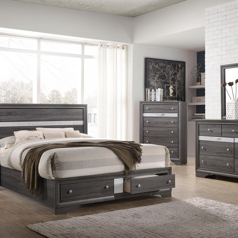 Table de chevet Matrix - gris