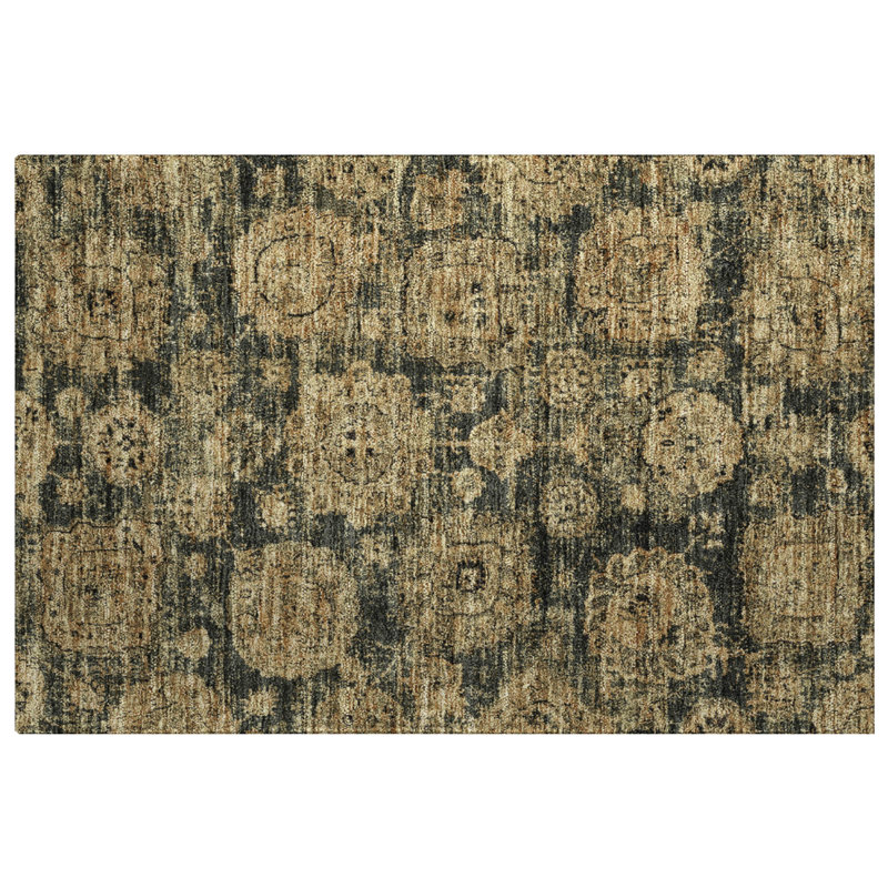 Tapis à poil long de qualité supérieure lavable à la machine ADS634, Charcoal, 2'6" x 3'10"