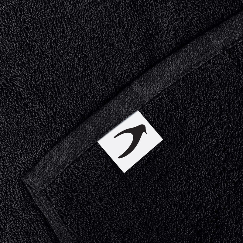 Del Mar Midweight Hand Towel, Black