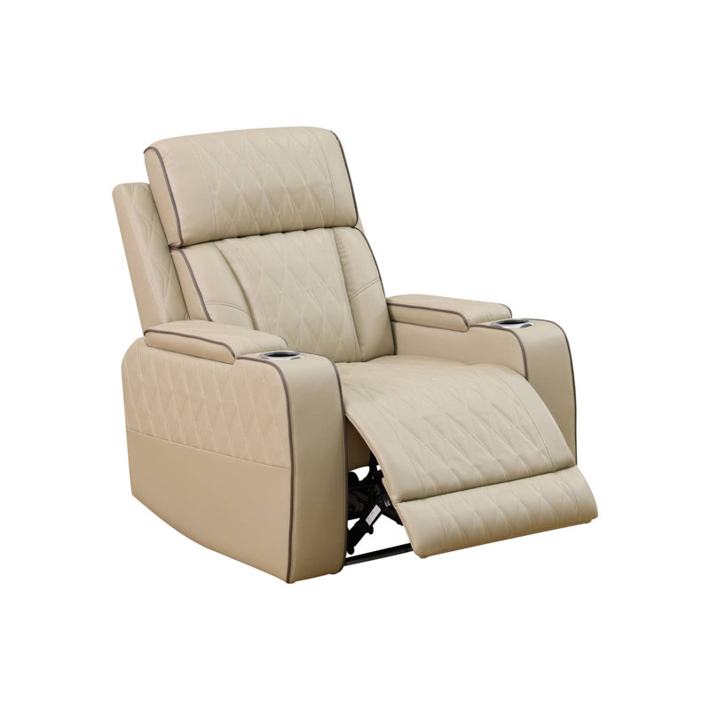 Relax In Style - Fauteuil inclinable en cuir blanc respirant pour votre salon