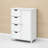 White Freestanding Bathroom Floor Cabinet With Adjustable Shelf & Drawers