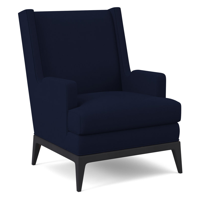Cooper Upholstered Wingback Chair, Margaret Uniform, Vintage Ebony