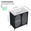 Meuble-lavabo simple 30,07 po avec plateau en céramique Katlynne-343132453