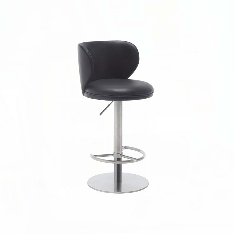 Tabouret de bar pivotant à 360 °, Noir