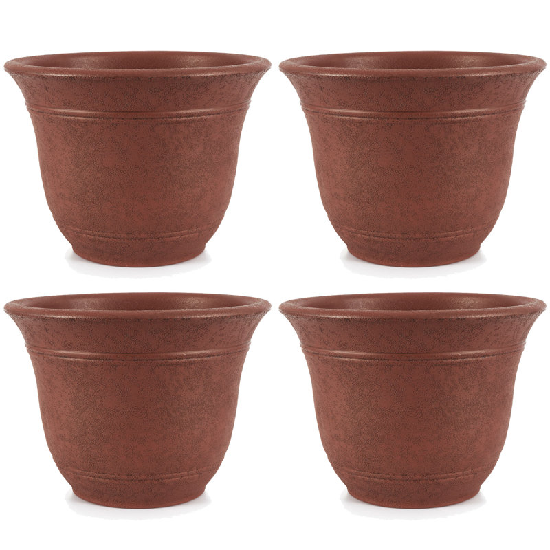 Sayoko Pot Planter, Red, 9.6" H x 13" W x 13" D