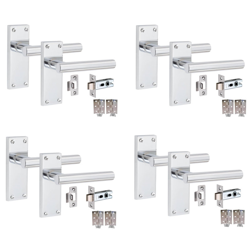 Straight T-Bar Door Handles Latch