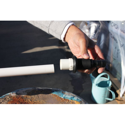 36 in. Black Plastic Basin Round 35 Gallon 