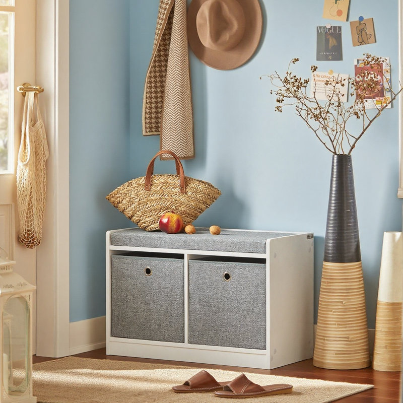 Brunnet Polyester Upholstered Storage Bench