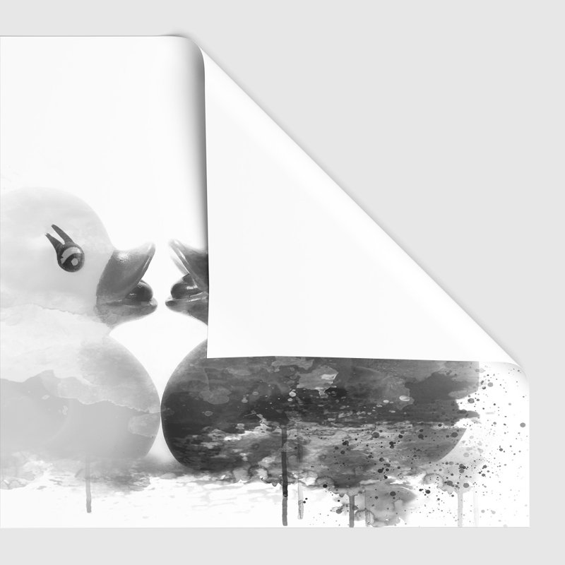 Rubber Ducks Opposites Attract - Frameless Print, 42cm H x 59.4cm W