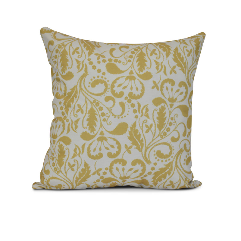 Housse et insert de coussin floral, 18 po x 18 po, Or