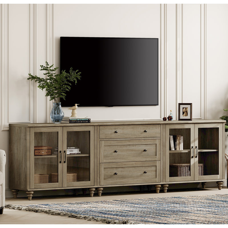 Scarlett 3-In-1 TV Stand for TV's up to 85", Wash Gray