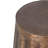 Liora 19" Side End Table | Handcrafted Bronze-Finish Aluminum | Hammered Round Design