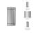 Metal, 20X43 Windowpane Mirror, Black