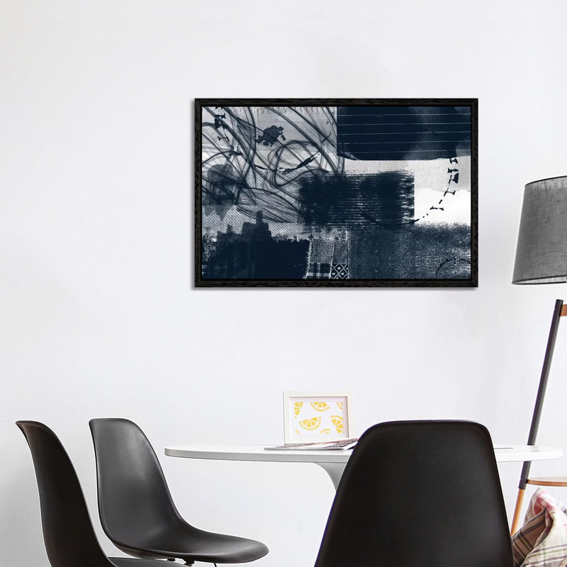 Different Strokes II by Sheldon Lewis - Print on Canvas, 66.04cm H x 101.6cm W x 3.81cm D, Black Framed