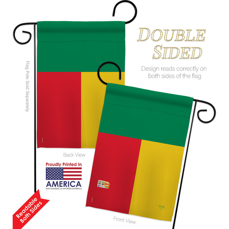 Double Sided 18.5'' H x 13'' W Polyester Flag Set