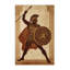 Tapis traditionnel lavable à la machine à look rétro de style spartan Warrior Takengon en brun - beige-741169862