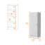 Miami Single Door Pantry, Four Shelves