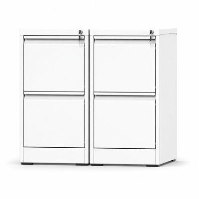 2 Drawers Metal Vertical File Cabinets with Lock-Durable for Home & Office.
