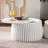 Sake Modern Round Storage Table Set with Lift-Off Lid