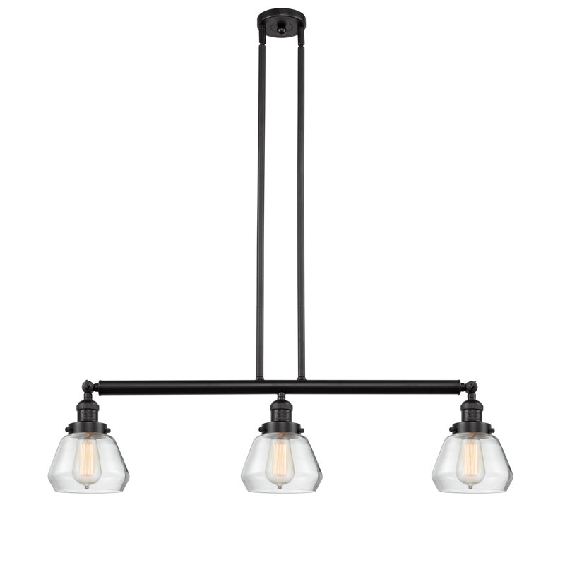 Chill 3 - Light Kitchen Island Pendant, Clear, No Bulb Included, Oil Rubbed Bronze