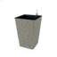 Ensemble de 2 pots de fleurs style urne carré tissé pour un décor intérieur et extérieur naturel-1439644775