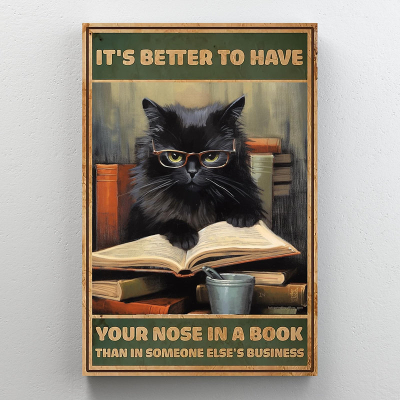 «Your Noise In A Book On», impression sur toile, H 20 po x l 16 po x P 1,25 po