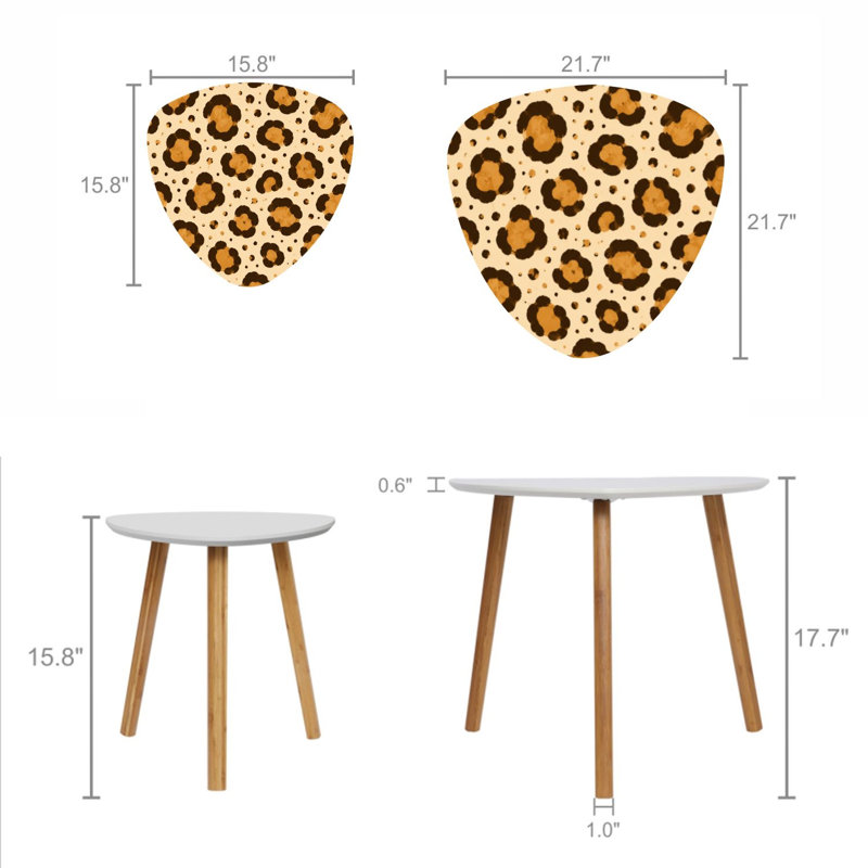 Ensemble de 2 tables basses gigognes Triangle
