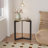 Round Side Table, Round Accent Table, End Table With Metal Frame