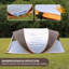 Tente de bateau escamotable blanche et orange 4-6 personnes